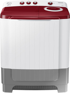 Samsung 8 kg 5 Star Hexa Storm Pulsator Semi Automatic Top Load Washing Machine White, Grey