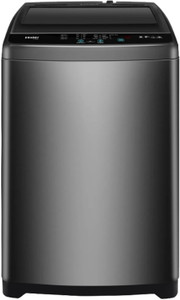 Haier 7 kg Fully Automatic Top Load Washing Machine with In-built Heater Grey, Black