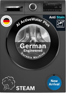 BOSCH 9 kg Fully Automatic Front Load Washing Machine with In-built Heater Grey