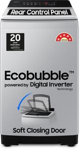 SAMSUNG 7 kg 5 star, Ecobubble, Digital Inverter, Fully Automatic Top Load Washing Machine Grey