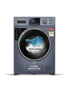realme TechLife 9 kg with Steam Wash and Honeycomb Drum Fully Automatic Front Load Washing Machine with In-built Heater Blue