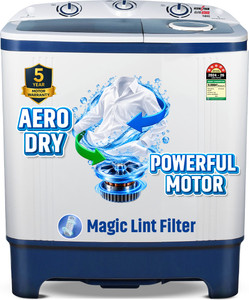 Kenstar 7 kg 5Star Rated Energy Efficient Motor With 1350RPM, Aero Dry Function , Magic Lint Filter Semi Automatic Top Load Washing Machine Blue, White