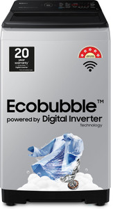 Samsung 7 kg 5 star, Ecobubble, Wi-Fi, Digital Inverter,Hygiene Steam Fully Automatic Top Load Washing Machine with In-built Heater Grey