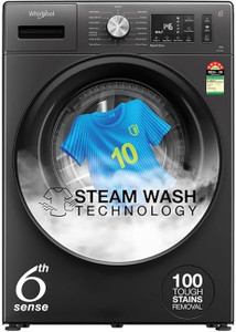 Whirlpool 8 kg 5 Star Inverter Steam Front Load Washing Machine Grey - Image 6