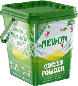 NEWON Detergent Powder Bucekt 5 Kg | For Top & Front Load, Better clean Detergent Powder 5 kg