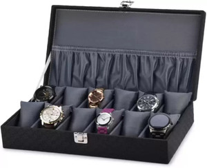 Galaxy Craft Black & Gray 12 slots watch box Watch Box