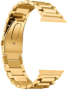PunnkFunnk Stainless Steel Metal Metal Claps Classic Buckle Wrist Strap, 44 mm Stainless Steel Watch Strap