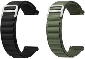 Gadgetzilla 22mm Alpine Loop Nylon Breathable Strap Compatible with noise ColorFit Caliber 22 mm Fabric Watch Strap
