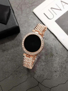 RS TRADER CO LUXURY FASHION DIAMOND CRYSTAL DIAL STAINLESS STEEL ROSE GOLD CHAIN RSA LUXURY FASHION DIAMOND CRYSTAL DIAL STAINLESS STEEL ROSE GOLD CHAIN RSA Digital Watch  - For Women