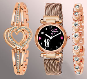 NESTER Magnetic Chain magnet strap with bracelet hand watch girls watch for women gift Analog Watch  - For Girls