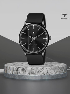 RUSTET LD-BK054-BLACK Softest Silicone Analog Watch  - For Men