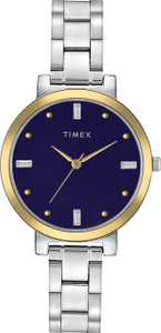 TIMEX Blue Dial Stainless Steel Analog Watch  - For Women