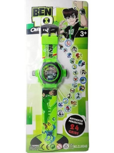 BnM Digital 24 Images Projector Watch for Kids Ben10 Green color Projector Birthday Gift Kids Watch BEN 10 GREEN COLOR Digital Watch  - For Boys & Girls