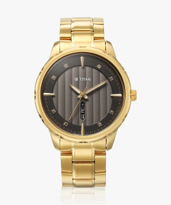 Titan Regalia Opulent-4 Titan Regalia Opulent Grey Dial Gold MetalStrap Analog Watch  - For Men