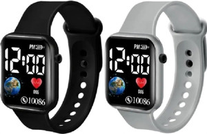 asep asep Fashion New Design Luxurious Waterproof Silicon Colored Led Digital Watch New Fashion Design Luxurious Led Digital Watch Digital Watch  - For Boys & Girls