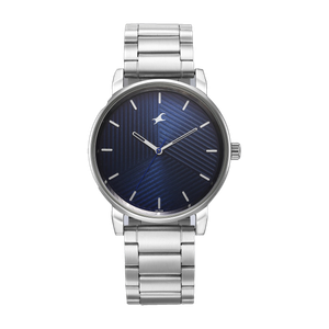 Fastrack Stunners 6.0 Fastrack Stunners Blue Dial Silver Metal Strap Analog Watch  - For Men