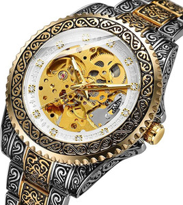 Olmeca Treasured Object d'art Artistic Value Classic Skeleton Evocative In Period Style Analog Watch  - For Men