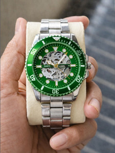 BHAGVOWATCH 044 Men's Green Skeleton Dial Watch - Image 5