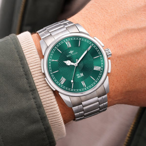 EDDY HAGER EH-313-OLIVE Slim Analog Watch - Men - Green - Image 1