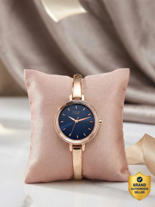 Titan NP2575WM02 Titan Raga Viva Blue Dial Rose Gold Metal Strap Analog Watch  - For Women