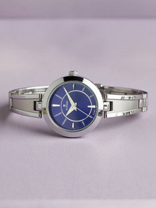Titan NP2598SM03 Titan Midnight Blue Dial Silver Metal Strap Analog Watch  - For Women