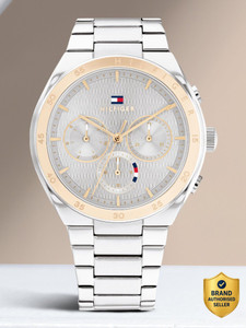 TOMMY HILFIGER Grey Dail Tommy Hilfiger Multifunction Silver Dial Silver Stainless Steel Strap Analog Watch  - For Women