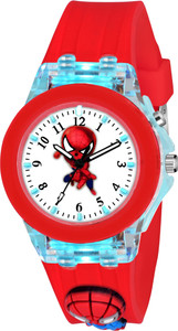 Scarter Multicolor Lights 3D Cute Cartoon Multi Function Silicone Strap 3-13 Years Kid's Analog Watch  - For Boys