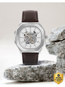 French Connection Brown Automatic Watch for Men | White Dial | Classic & Premium Design Analog Watch  - For Men