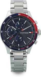 TOMMY HILFIGER TH1791718W Tommy Hilfiger Multifunction Blue Dial Silver Stainless Steel Strap Analog Watch  - For Men