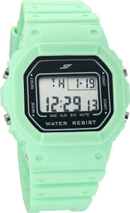 SONATA SF Hexa 1 SF Hexa Digital Dial Green Polyurethane Strap Unisex Digital Watch  - For Boys & Girls