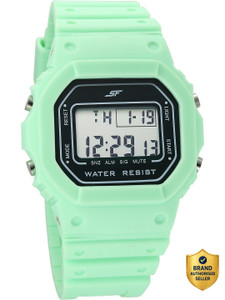 SONATA SF Hexa 1 SF Hexa Digital Dial Green Polyurethane Strap Unisex Digital Watch  - For Men & Women