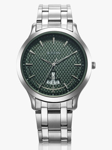 Titan Titan Karishma Radiance-2.0 Titan Karishma Anthracite Green Dial Silver Stainless Steel Strap Analog Watch - For Men
