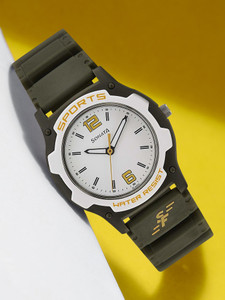 SONATA NL7921PP15 SF Quartz White Dial Fern Green Plastic Strap Analog Watch  - For Men