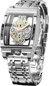 ELIVOR FASHION SKELETON SQUARE ELIVOR FASHION Skeleton Mem Watch Analog Watch  - For Men