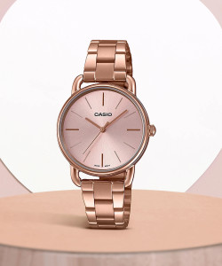 CASIO LTP-E412PG-4ADF Enticer Ladies Analog Watch  - For Women