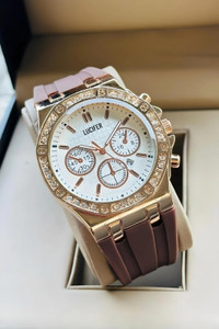 Lucifer Luxury Watch for Men with Date & Date Series watches Day n Date Series Men's premium Smooth Silicon Strap Day and Date Display घड़ी - पुरुषों के लिए