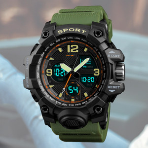 Diaggro 1327 Green Sport watch with shock and scratch resistance and multiple functionality Analog-Digital Watch  - For Men