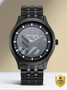 Fastrack NP3250NM01 Fastrack Gamify Grey Dial Black Metal Strap Analog Watch  - For Men