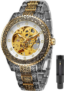 Olmeca Treasured Object d'art Artistic Value Classic Skeleton Evocative In Period Style Analog Watch  - For Men