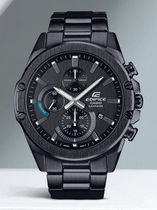CASIO EFR-S567DC-1AVUDF Edifice Black Dial Black Stainless Steel Band Analog Watch  - For Men