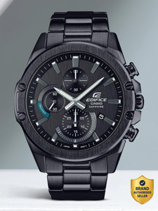 CASIO EFR-S567DC-1AVUDF Edifice Black Dial Black Stainless Steel Band Analog Watch - For Men