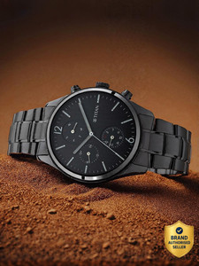 Titan NQ1805NM02 Workwear Multifunction Black Dial Metal Strap Watch - Image 6