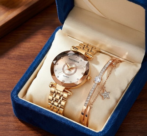 watchstar Elegant Rose Gold Watch & Bracelet Set Watch and Bracelet combo for women06 Analog Watch - For Women
