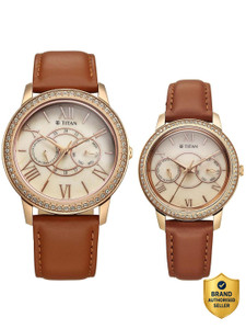 Titan Royal Bandhan Pink Couple's Watch - Image 6