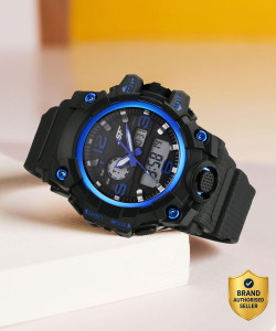SONATA SF Sparq Digital Black Dial Black Polyurethane Strap Analog Watch  - For Men