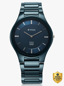 Titan Edge Blue Ceramic Strap Analog Watch for Men - Image 1
