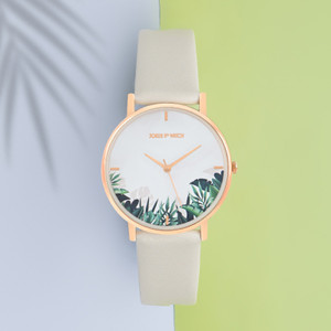 Joker & Witch Leaf Bay Biege PU Strap Watch Analog Watch - For Women