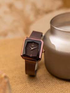 Fastrack Fastrack Vyb Flare Brown Dial Brown Stainless Steel Strap Analog Watch - For Women