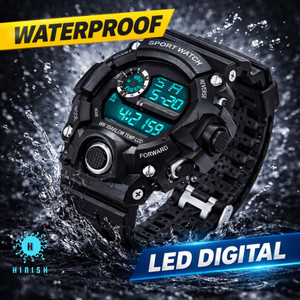 HINISH Jee Shock Black Unisex Waterproof Sport Digital Watch Digital Watch  - For Boys & Girls