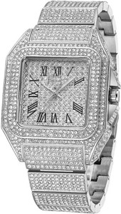 GreekWatch New Trending Luxury Diamonds Case And Strap (Silvar) Analog Watch GreekWatch Analog-Digital Watch - For Boys & Girls घड़ी - लड़कों और लड़कियों के लिए